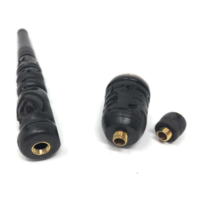 Matchpipe Smoking Tobacco pipe with deep Stone bowl Black 2 in 1 - Image 6