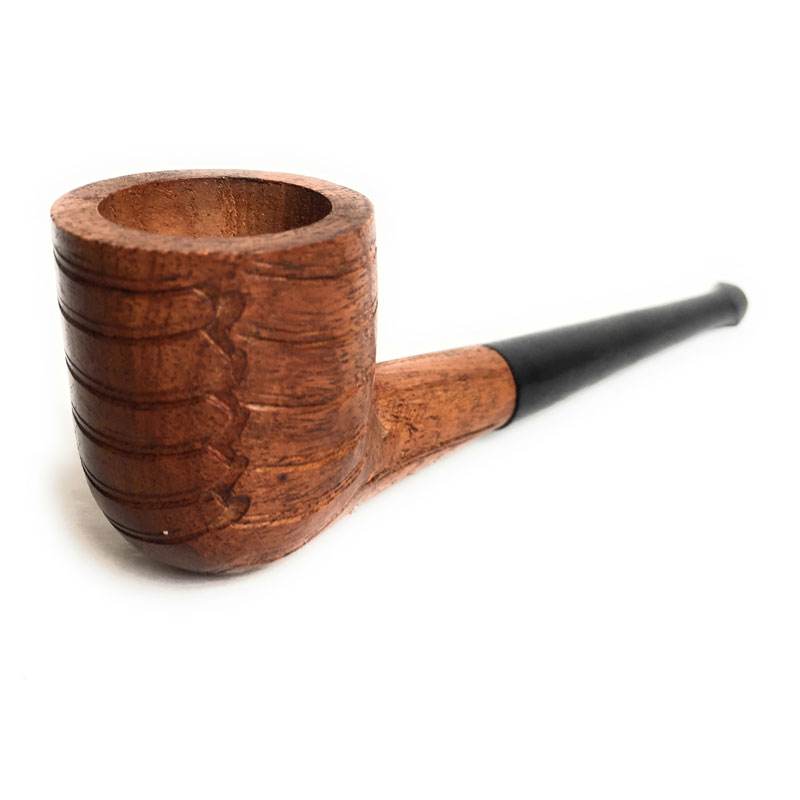 2 piece smooth Billiard smoking tobacco pipe Includes handcrafted pipe stand rack gift set - Image 3