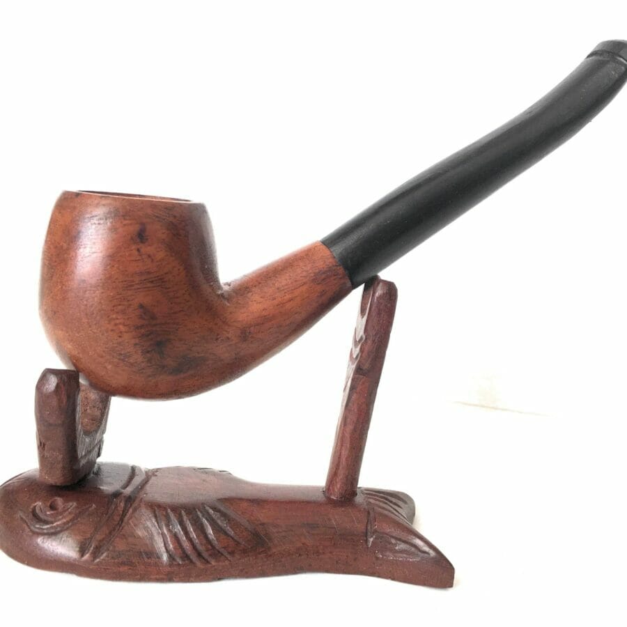 Red Rustic walnut real wood Handmade 6 inch Tobacco Pipe
