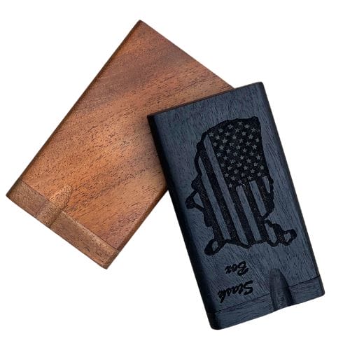 wood-one-hitter-dugout-box, handcrafted wooden dugout pipe with one hitter bat