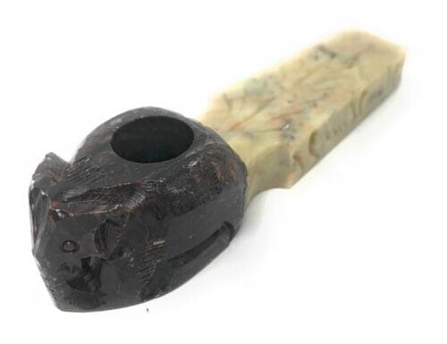 Matchpipe 4 inch carved Elephant stone marble smoking tobacco pipe - Image 4