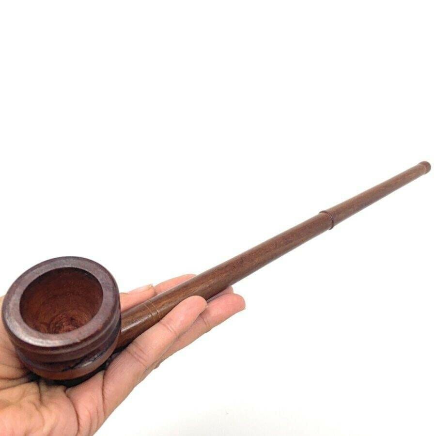 Matchpipe Churchwarden double ring  Wizard Smoking Pipe long stem 11"