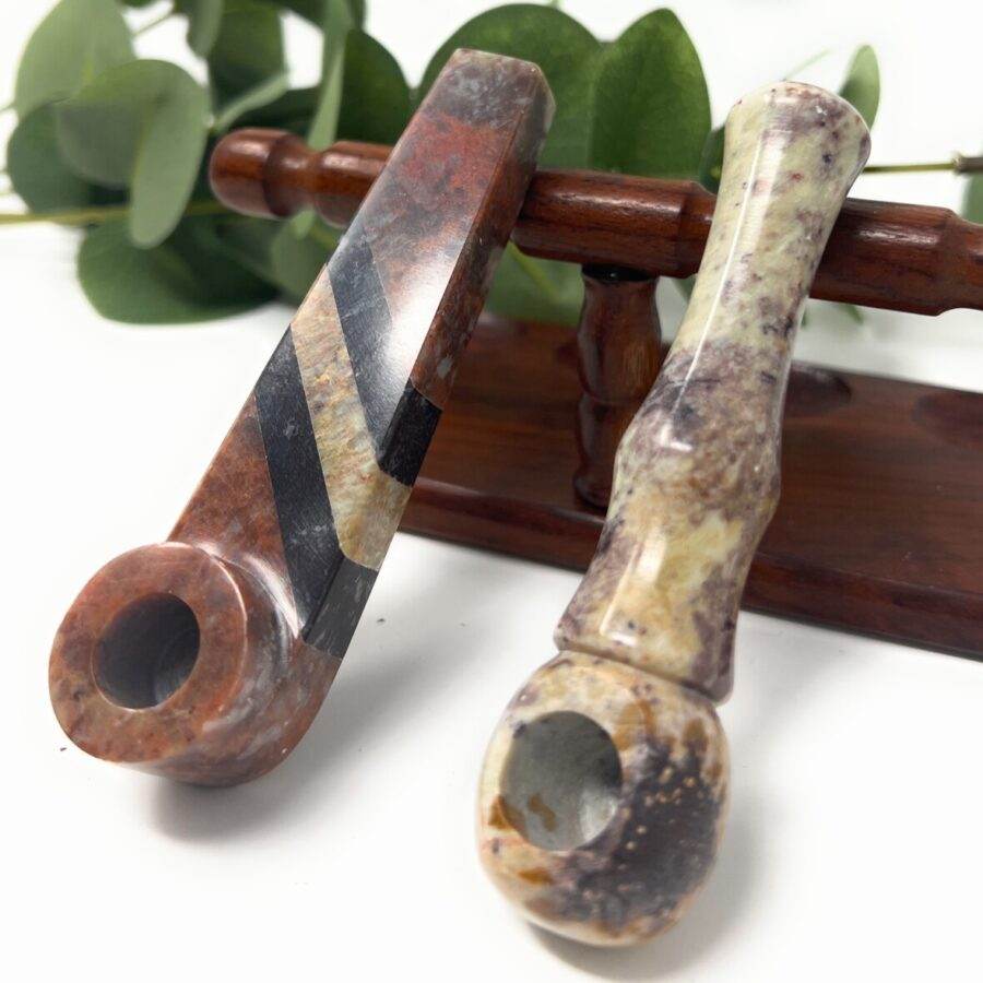 Matchpipe Exclusive 2 pcs natural gem stone pipes set  4 inches pipe
