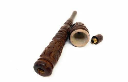 Matchpipe Smoking Tobacco pipe with deep Stone bowl Black 2 in 1 - Image 7