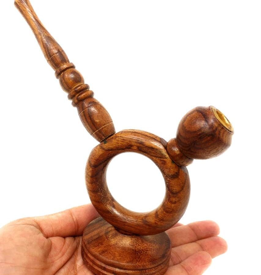 Matchpipe Ebony Tobacco Standing wood hookah pipe